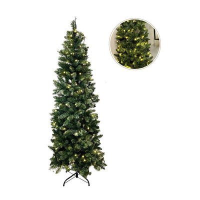 Árvore de Natal Slim Verde Luxo com Pisca 1,8m