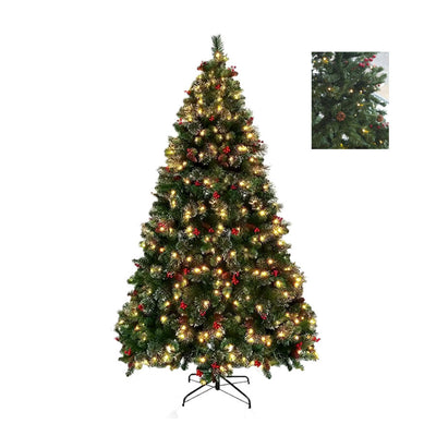 Árvore de Natal com Pisca Pisca, Frutas e Pinha 2,10 Metros