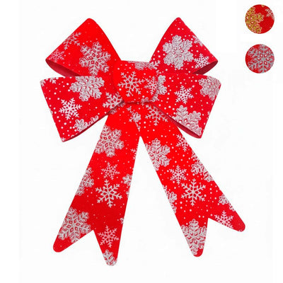 Laço Decorativo Natalino com Variação de Estampas 1 Unidade - 30cm