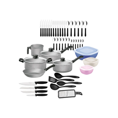 Kit Cozinha Tramontina 47 Peças Cinza