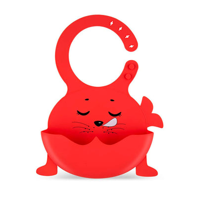 Babador De Silicone Com Pega Migalhas