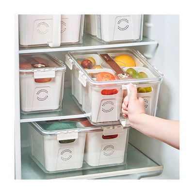 Organizador de Geladeira com 4 Divisórias e Alça