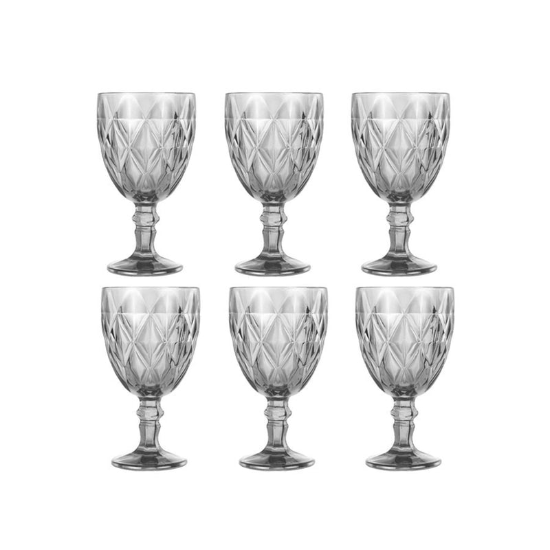 Jogo Taça de Vidro Diamond - 6 Peças 235ml
