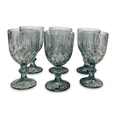 Jogo de Taças de Vidro Diamond 6 Peças - 235ml