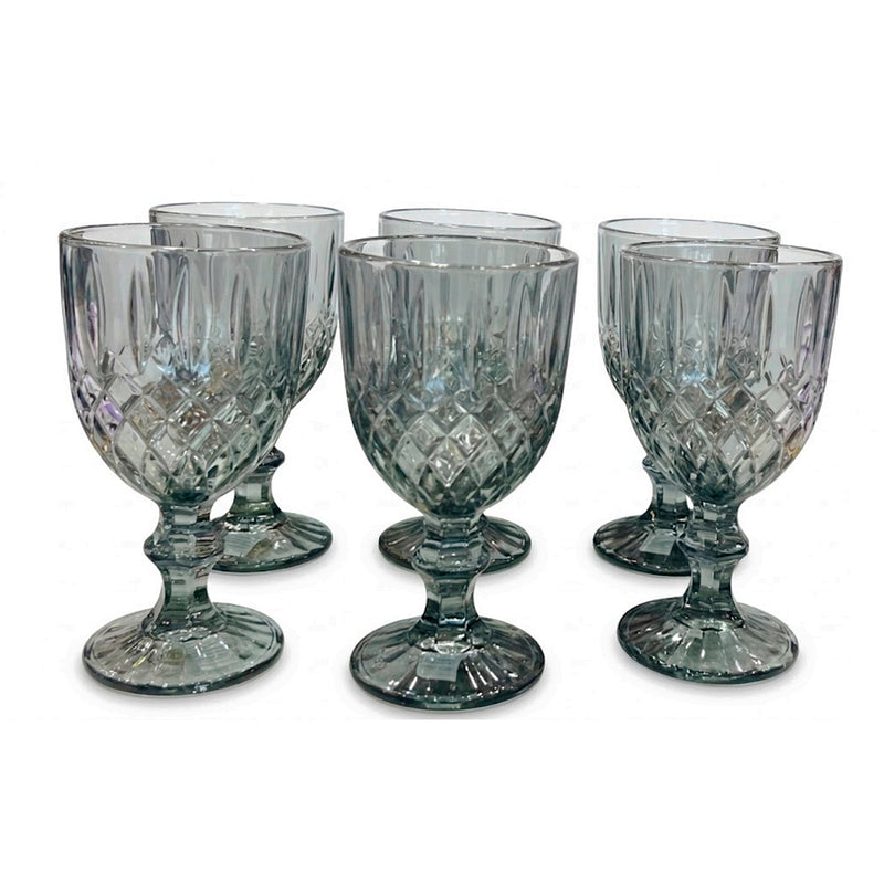 Jogo de Taças de Vidro Diamond 6 Peças - 235ml