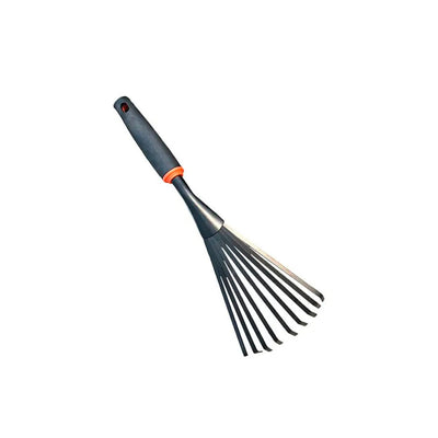 Ancinho para Jardim com Cabo Plástico 9 Dentes - Preto