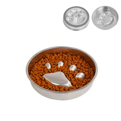 Comedouro Pet Inox Patinha - 22 cm