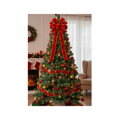 Laço Decorativo Natalino Cores Diversas - 33x135 cm