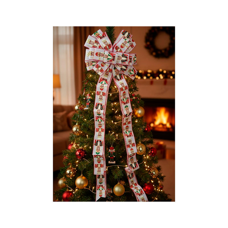 Laço Decorativo Natalino Soldadinhos - 33x135 cm