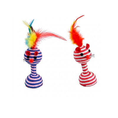 Brinquedo para Gato com Pena 16x5 cm – Cores Sortidas (Vendido por Unidade)