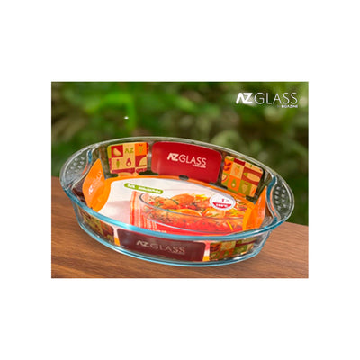 Travessa de Vidro Oval Borossilicato 2L - AZ Glass