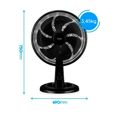 Ventilador de Mesa Elgin 40cm Preto 127V