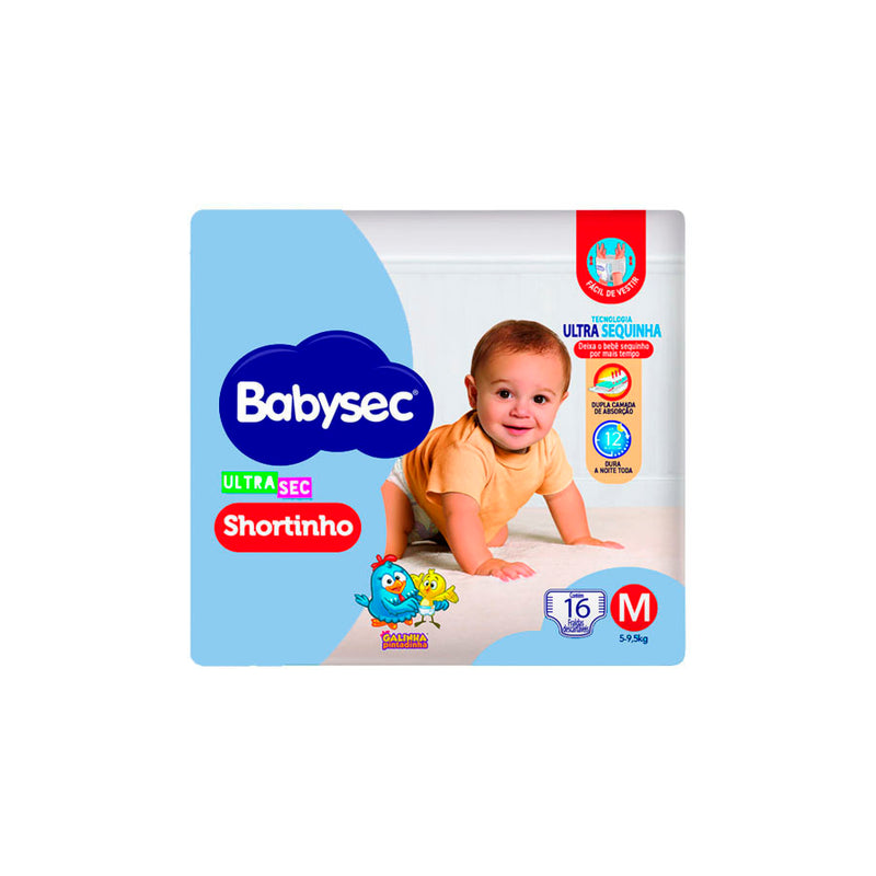 Fralda Babysec Ultra Sec Shortinho - M