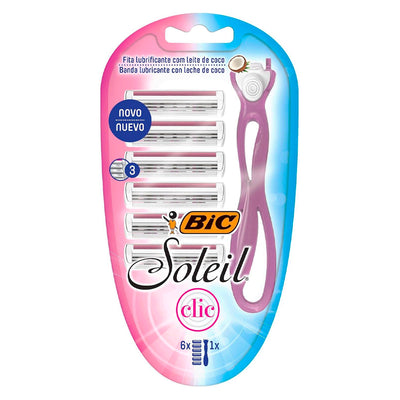 Aparelho Depilatório Bic Soleil Clic 1 unidade + 6 cargas