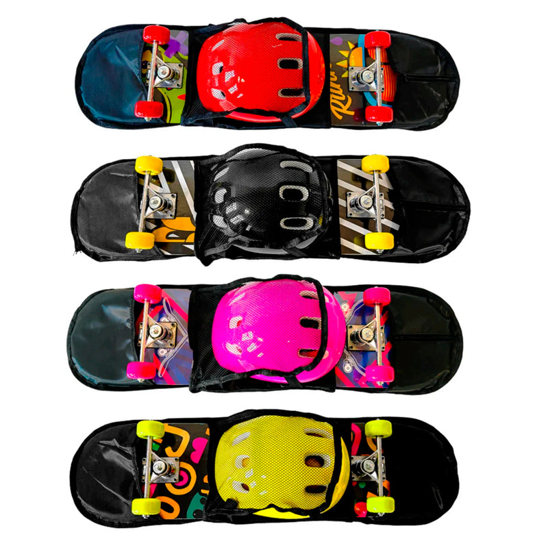 Skate Infantil com Kit Proteção - Estampas e Cores Sortidas