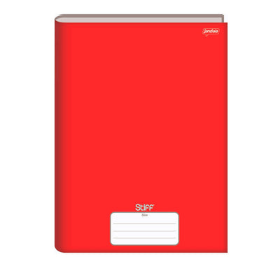 Caderno Brochura Capa Dura Vermelho Stiff Slim Jandaia - 80 Folhas