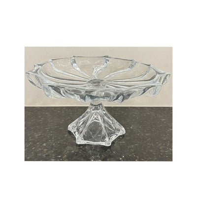 Boleira Cristal Delicata com Pé Diamond 15x30 cm