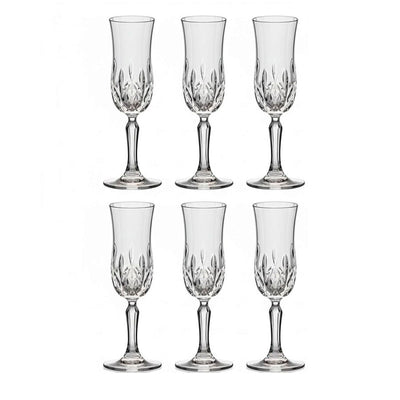 Jogo de Taça de Vidro para Champanhe 6 peças - 120 ml
