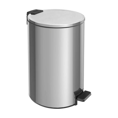 Lixeira com Pedal Tramontina Loop em Aço Inox com Acabamento Polido e Balde Interno 20 L