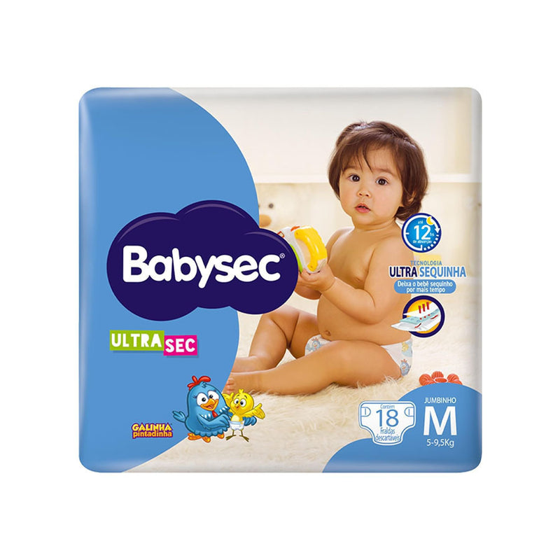 Fralda Ultrasec Galinha Pintadinha M 18 Unidades - Babysec