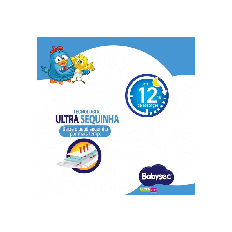 Fralda Ultrasec Galinha Pintadinha Azul Xg 12 Unidades - Babysec