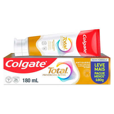Colgate Creme Dental Anti Tártaro Total, Proteção Antibacteriana Avançada -180g