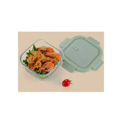 Pote De Vidro Quadrado Green Life -520 ml