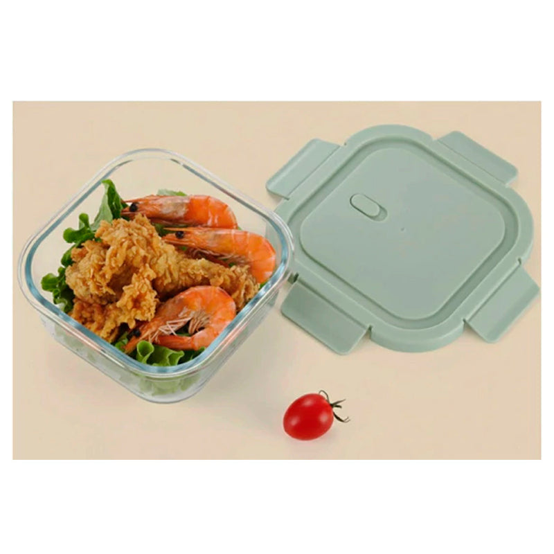 Pote De Vidro Quadrado Green Life - 800 ml