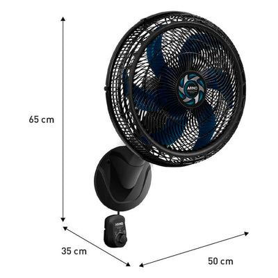 Ventilador de Parede Arno Xtreme Force Breeze VB51 6 Pás 126W - 50cm