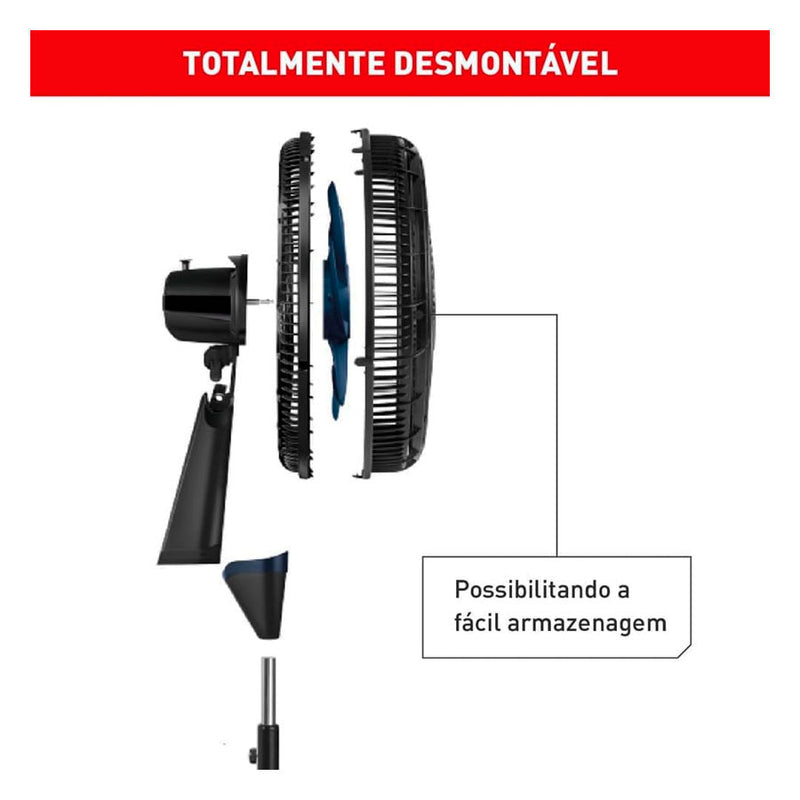 Ventilador de Coluna Desmontável Arno Xtreme Force Breeze 50cm VB52 127V