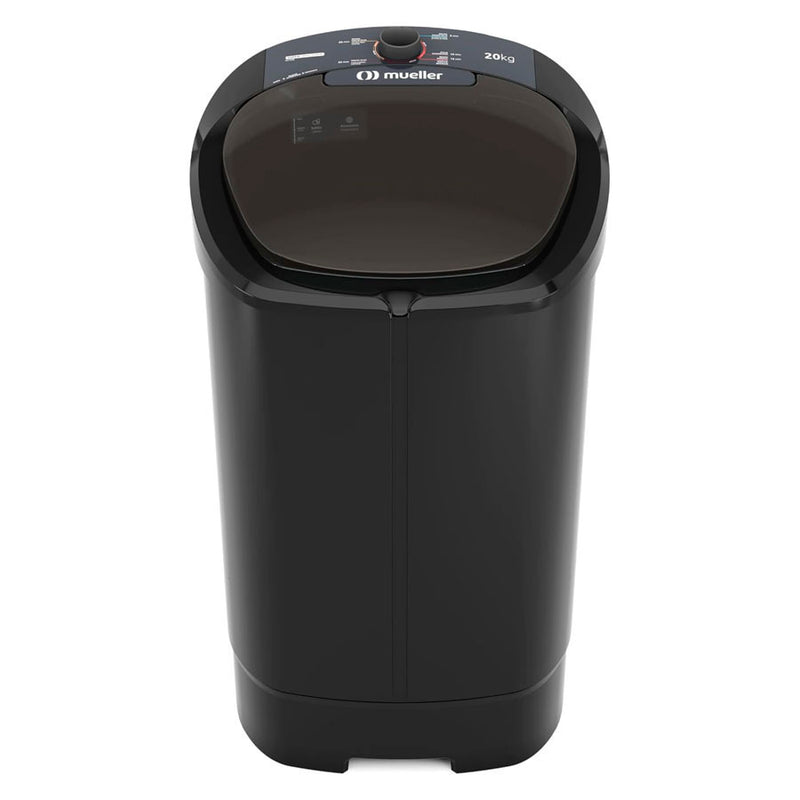 Máquina de Lavar Roupa Semiautomática Mueller Tanquinho 20 kg Preto - 127V