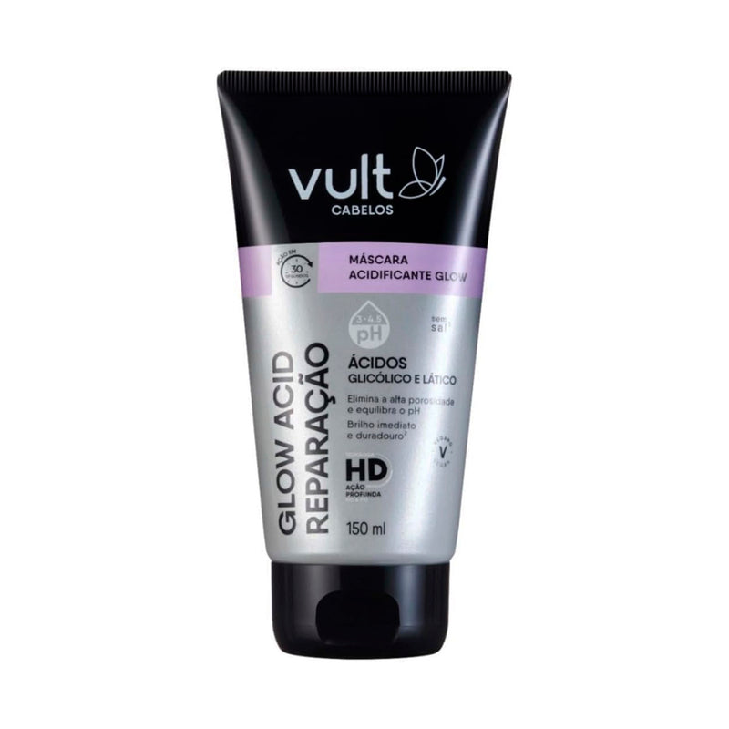 Máscara Capilar Glow Acidificante Vult Cabelos 150Ml
