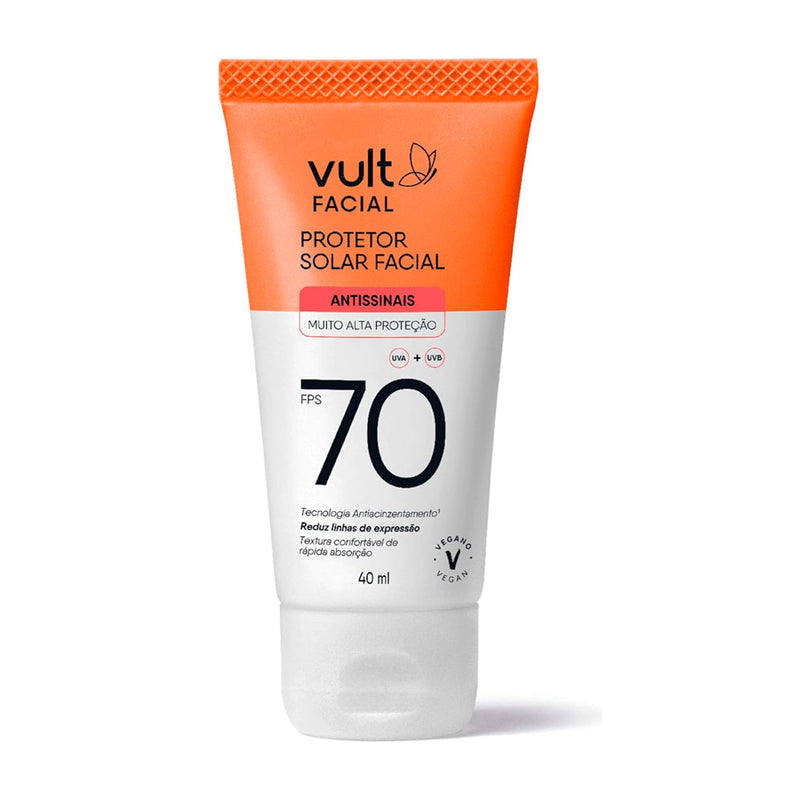 Protetor Solar Facial Vult Antissinais Fps70 40ml