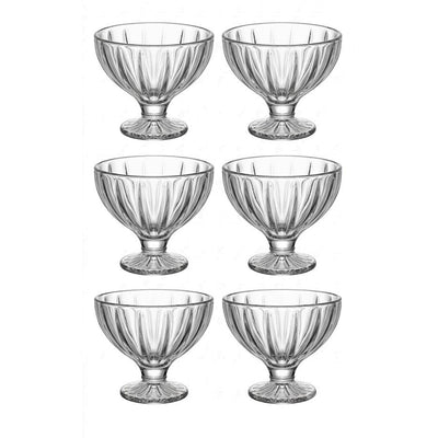Jogo de Taças para Sobremesa em Vidro - 6 Peças - AZ Glass