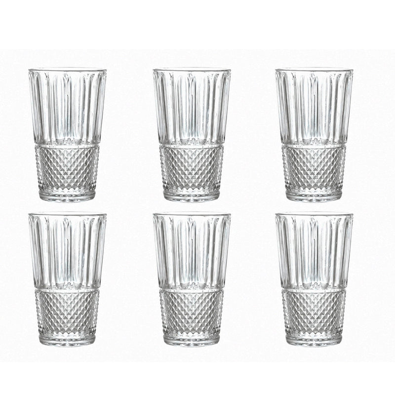 Jogo de Copos de Vidro Summer AZ Glass - 6 Peças 380ml