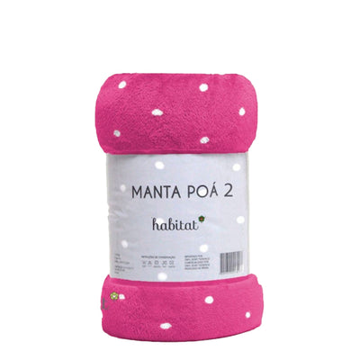 Manta Casal Habitat Poá - Pink