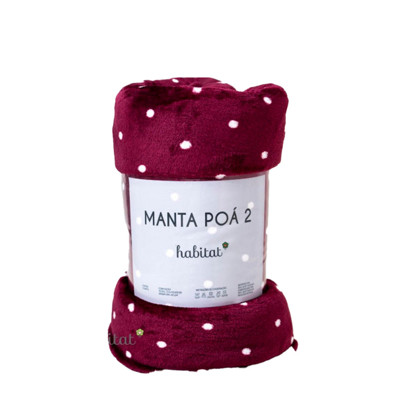 Manta Casal Poá Habitat Vinho