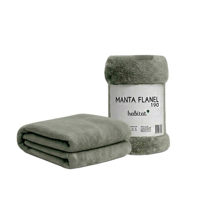 Manta Flanel Habitat Casal - Verde