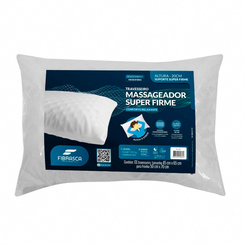 TRAVESSEIRO FIBRASCA MASSAGEADOR 45X65CM