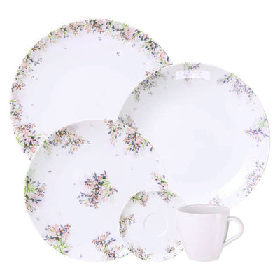 Aparelho de Jantar Tramontina Fogli em Porcelana Decorada 20 Peças