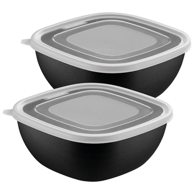 Conjunto de Potes Tramontina Mixcolor 2 Peças em Polipropileno Preto - 2L