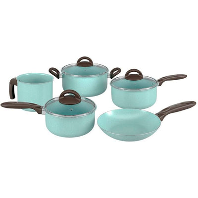 Jogo de Panelas Brinox Antiaderente Ceramic Life 5 Peças Suprema Verde
