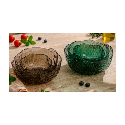 Conjunto 3 Bowls em Vidro Fumé Aurora (Cores Diversas)