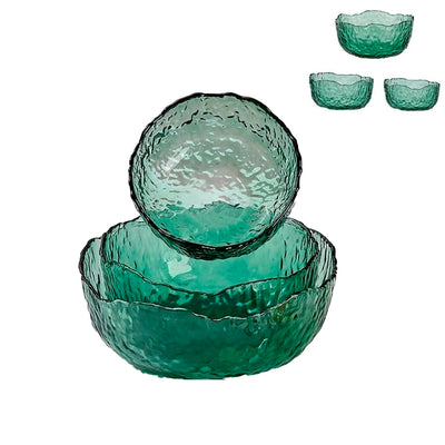 Conjunto 3 Bowls em Vidro Fumé Aurora (Cores Diversas)