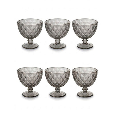 Jogo de Taças de Sobremesa Black 6 Peças 300ml