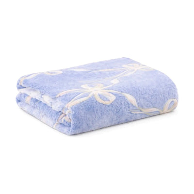 Manta Casal Flannel Sollievo Relevo Jolitex - Azul