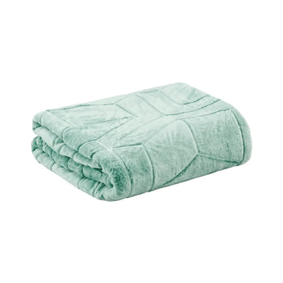 Manta Casal Flannel Sollievo Relevo Jolitex - Verde