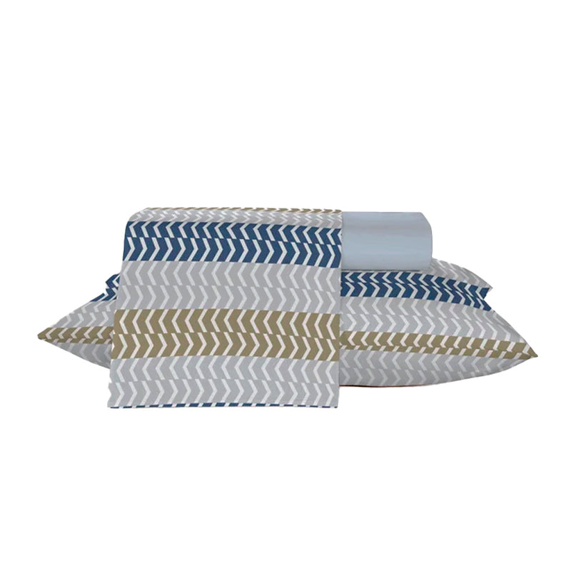 Jogo Roupa de Cama Casal 100% Algodão Teka Crystal - Serenus