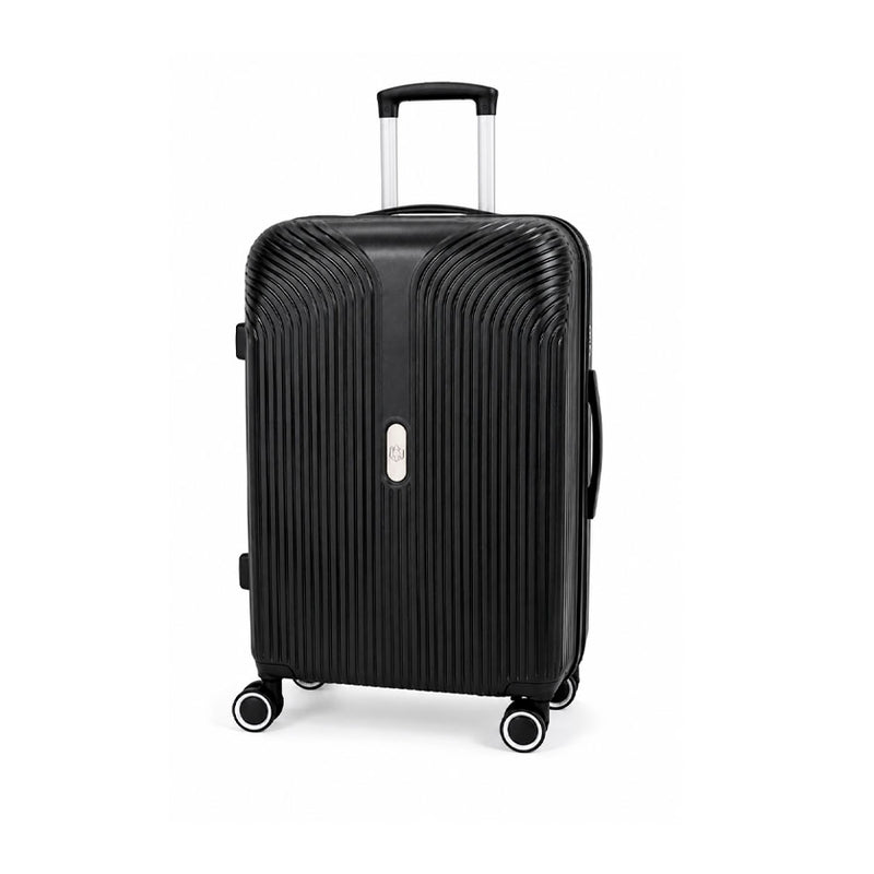 Mala de Viagem Rígida em Polipropileno 24" Black 123 com Rodas 360°