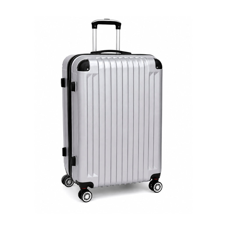 Mala de Viagem Rígida em Polipropileno 24" Silver 135 com Rodas 360°